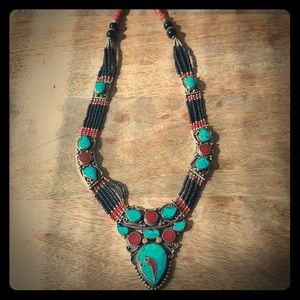 Moroccan silver necklace